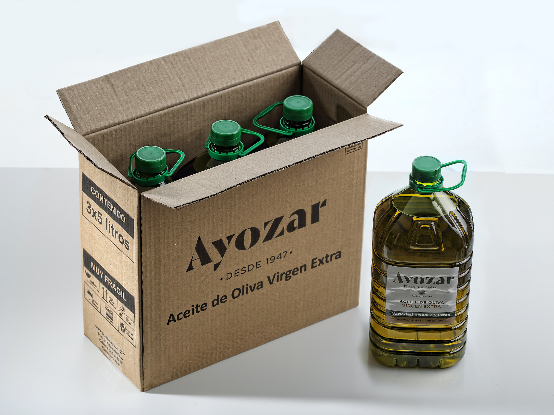 Caja de 3 Garrafas de 5 litros de aceite de oliva virgen extra