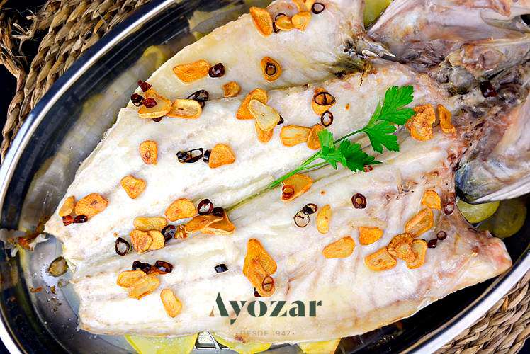 Lubina al horno con AOVE