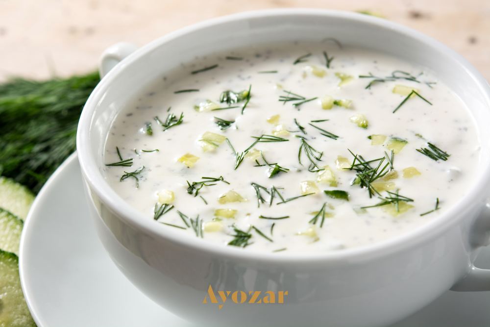 ajoblanco con calabacín y manzana
