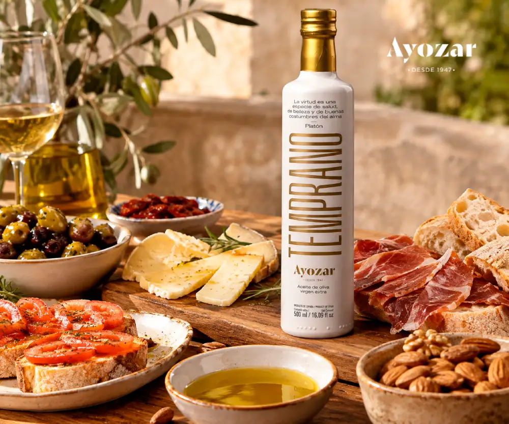 tabla de aperitivos con AOVE
